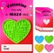 4E's Novelty 36 Pack Valentines Day Maze Cards for Kids Classroom Exchange, Heart Shaped Mini Maze Toys with Valentine Cards, Candy Alternative Party Favors for Boys Girls